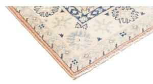 Tappeto Kazak Stilizzato Pesca Blu Corsia 83x290 Cm