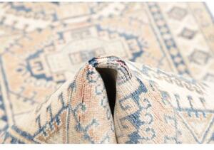 Tappeto Kazak Stilizzato Blu Azzurro Beige Corsia 82x290 Cm