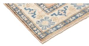 Tappeto Kazak Stilizzato Avorio Blu Corsia 77x373 Cm