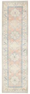 Tappeto Kazak Stilizzato Rosa Cipria Azzurro Corsia 80x290 Cm