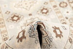 Tappeto Kazak Geometrico Celeste Marrone Corsia 84x392 Cm