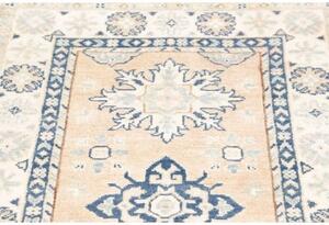 Tappeto Kazak Stilizzato Pesca Blu Corsia 83x290 Cm