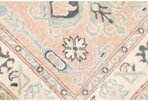 Tappeto Kazak Stilizzato Rosa Cipria Grigio Ardesia Corsia 85x286 Cm