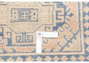 Tappeto Kazak Stilizzato Blu Azzurro Beige Corsia 82x290 Cm