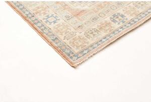 Tappeto Kazak Geometrico Rosa Antico Beige Corsia 84x300 Cm