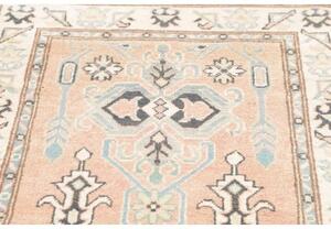 Tappeto Kazak Stilizzato Rosa Cipria Grigio Ardesia Corsia 85x286 Cm