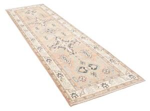 Tappeto Kazak Stilizzato Rosa Cipria Grigio Ardesia Corsia 85x286 Cm