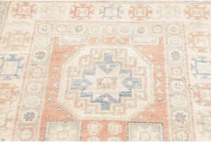 Tappeto Kazak Geometrico Rosa Antico Beige Corsia 84x300 Cm