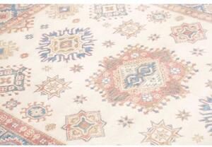 Tappeto Kazak Stilizzato Avorio Azzurro 155x192 Cm