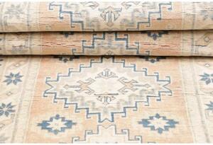 Tappeto Kazak Geometrico Beige Blu Corsia 54x302 Cm