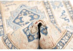 Tappeto Kazak Stilizzato Avorio Blu Corsia 77x373 Cm