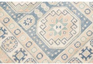 Tappeto Kazak Geometrico Azzurro Beige Corsia 90x394 Cm