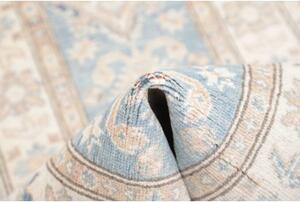 Tappeto Kazak Medaglione Floreale Azzurro Chiaro Avorio Corsia 65x202 Cm