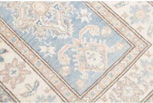 Tappeto Kazak Medaglione Floreale Azzurro Chiaro Avorio Corsia 65x202 Cm