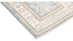 Tappeto Kazak Medaglione Floreale Azzurro Chiaro Avorio Corsia 65x202 Cm