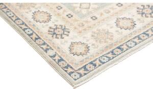 Tappeto Kazak Stilizzato Azzurro Beige 129x179 Cm