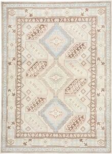 Tappeto Kazak Geometrico Beige Marrone 155x209 Cm