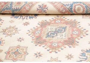 Tappeto Kazak Stilizzato Avorio Azzurro 155x192 Cm