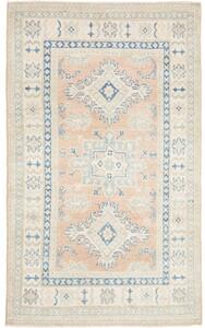 Tappeto Kazak Stilizzato Pesca Azzurro 96x158 Cm