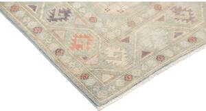 Tappeto Kazak Geometrico Verde Salvia Corallo 97x150 Cm