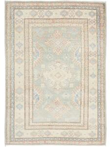 Tappeto Kazak Geometrico Verde Salvia Avorio 103x145 Cm