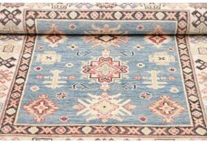 Tappeto Kazak Geometrico Azzurro Avorio 103x149 Cm