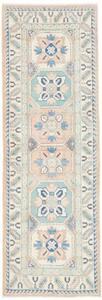 Tappeto Kazak Stilizzato Avorio Azzurro Corsia 61x182 Cm