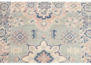 Tappeto Kazak Stilizzato Celeste Blu Corsia 64x180 Cm