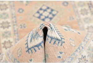 Tappeto Kazak Geometrico Rosa Pesca Azzurro Corsia 62x175 Cm