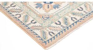Tappeto Kazak Stilizzato Avorio Azzurro Corsia 61x182 Cm