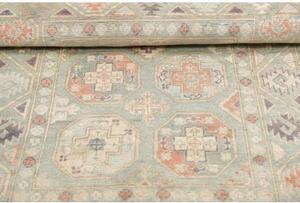 Tappeto Kazak Geometrico Verde Salvia Corallo 97x150 Cm