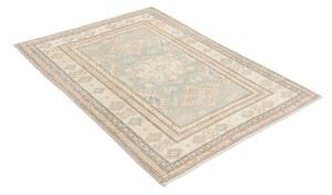 Tappeto Kazak Geometrico Verde Salvia Avorio 103x145 Cm