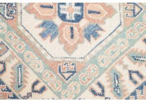 Tappeto Kazak Stilizzato Avorio Azzurro Corsia 61x182 Cm