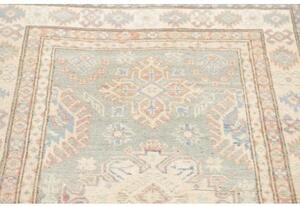Tappeto Kazak Geometrico Verde Salvia Avorio 103x145 Cm