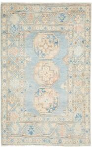 Tappeto Kazak Medaglione Azzurro Avorio 86x138 Cm