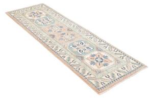 Tappeto Kazak Stilizzato Avorio Azzurro Corsia 61x182 Cm