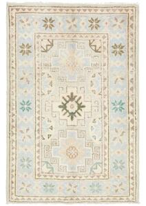 Tappeto Kazak Stilizzato Azzurro Chiaro Avorio 62x93 Cm