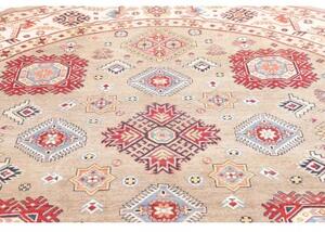 Tappeto Kazak Geometrico Beige Rosso Rotondo 273x267 Cm