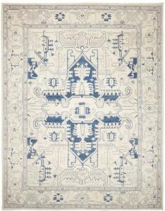Tappeto Kazak Stilizzato Avorio Blu 308x400 Cm