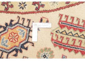 Tappeto Kazak Geometrico Beige Avorio Rotondo 239x234 Cm