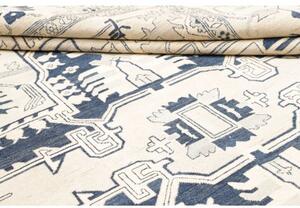 Tappeto Kazak Stilizzato Avorio Blu 308x400 Cm