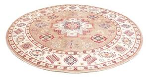 Tappeto Kazak Medaglione Beige Avorio Rotondo 238x234 Cm