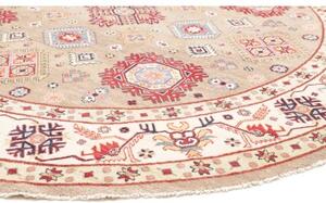 Tappeto Kazak Geometrico Beige Rosso Rotondo 273x267 Cm