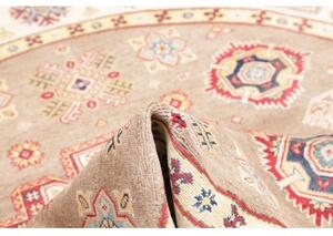 Tappeto Kazak Geometrico Beige Avorio Rotondo 239x234 Cm