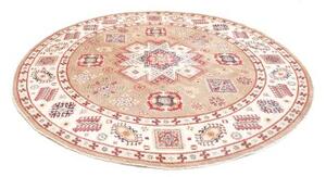 Tappeto Kazak Medaglione Beige Avorio Rotondo 238x234 Cm