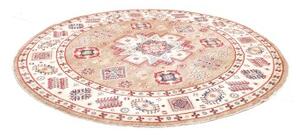Tappeto Kazak Medaglione Beige Avorio Rotondo 238x234 Cm