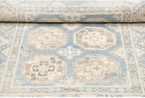 Tappeto Kazak Geometrico Azzurro Avorio 104x148 Cm