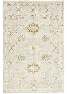 Tappeto Kazak Stilizzato Celeste Avorio 64x93 Cm