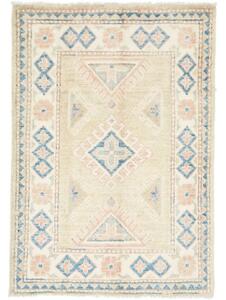 Tappeto Kazak Geometrico Beige Azzurro 68x96 Cm