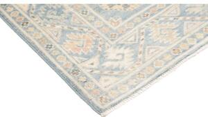 Tappeto Kazak Geometrico Azzurro Avorio 104x148 Cm